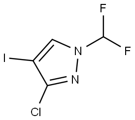 1H-Pyrazole, 3-chloro-1-(difluoromethyl)-4-iodo- Struktur