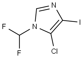 1H-Imidazole, 5-chloro-1-(difluoromethyl)-4-iodo- Struktur