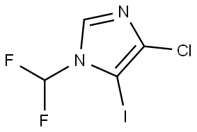 1H-Imidazole, 4-chloro-1-(difluoromethyl)-5-iodo- Struktur