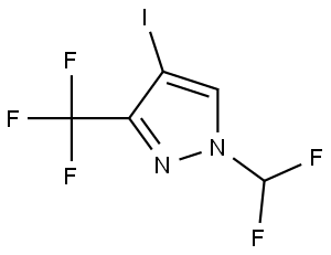 1H-Pyrazole, 1-(difluoromethyl)-4-iodo-3-(trifluoromethyl)- Struktur