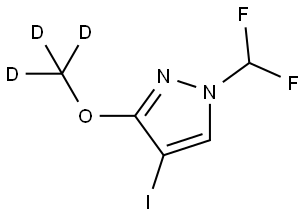 1-(Difluoromethyl)-4-iodo-3-(methoxy-d3)-1H-pyrazole Struktur