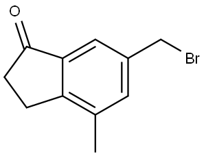 1H-Inden-1-one, 6-(bromomethyl)-2,3-dihydro-4-methyl- Struktur