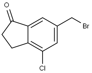 1H-Inden-1-one, 6-(bromomethyl)-4-chloro-2,3-dihydro- Struktur