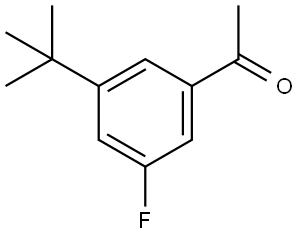 Ethanone, 1-[3-(1,1-dimethylethyl)-5-fluorophenyl]- Struktur