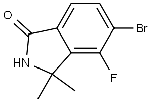 1H-Isoindol-1-one, 5-bromo-4-fluoro-2,3-dihydro-3,3-dimethyl- Struktur