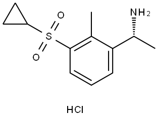 Benzenemethanamine, 3-(cyclopropylsulfonyl)-α,2-dimethyl-, hydrochloride (1:1), (αR)- Struktur