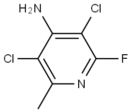 4-Pyridinamine, 3,5-dichloro-2-fluoro-6-methyl- Struktur