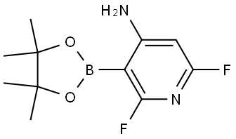 4-Pyridinamine, 2,6-difluoro-3-(4,4,5,5-tetramethyl-1,3,2-dioxaborolan-2-yl)- Struktur