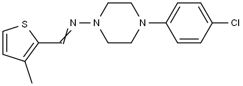 4-(4-CHLOROPHENYL)-N-((3-METHYL-2-THIENYL)METHYLENE)-1-PIPERAZINAMINE Struktur