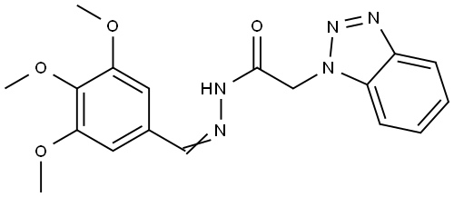 2-BENZOTRIAZOL-1-YL-ACETIC ACID (3,4,5-TRIMETHOXY-BENZYLIDENE)-HYDRAZIDE Struktur