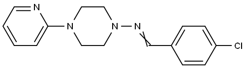 N-(4-CHLOROBENZYLIDENE)-4-(2-PYRIDINYL)-1-PIPERAZINAMINE Struktur