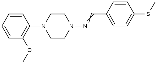 N-(4-(2-METHOXYPHENYL)-1-PIPERAZINYL)-N-(4-(METHYLTHIO)BENZYLIDENE)AMINE Struktur