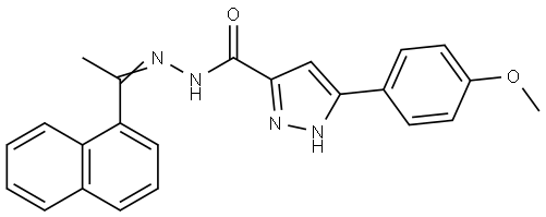 3-(4-METHOXYPHENYL)-N'-(1-(1-NAPHTHYL)ETHYLIDENE)-1H-PYRAZOLE-5-CARBOHYDRAZIDE Struktur