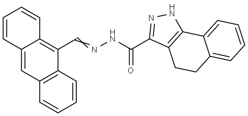 N'-(9-ANTHRYLMETHYLENE)-4,5-DIHYDRO-1H-BENZO(G)INDAZOLE-3-CARBOHYDRAZIDE Struktur