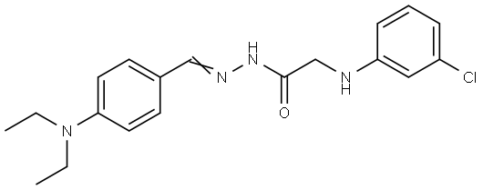 2-(3-CHLOROANILINO)-N'-(4-(DIETHYLAMINO)BENZYLIDENE)ACETOHYDRAZIDE Struktur