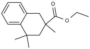 Ethyl 1,2,3,4-tetrahydro-2,4,4-trimethyl-2-naphthalenecarboxylate Struktur