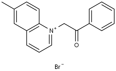 Quinolinium, 6-methyl-1-(2-oxo-2-phenylethyl)-, bromide (1:1) Structure