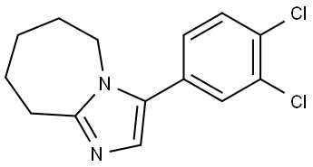 3-(3,4-dichlorophenyl)-6,7,8,9-tetrahydro-5H-imidazo[1,2-a]azepine Struktur