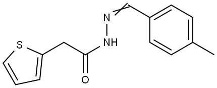 N'-(4-METHYLBENZYLIDENE)-2-(2-THIENYL)ACETOHYDRAZIDE Struktur