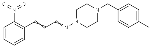 N-(4-(4-METHYLBENZYL)-1-PIPERAZINYL)-N-(3-(2-NITROPHENYL)-2-PROPENYLIDENE)AMINE Struktur