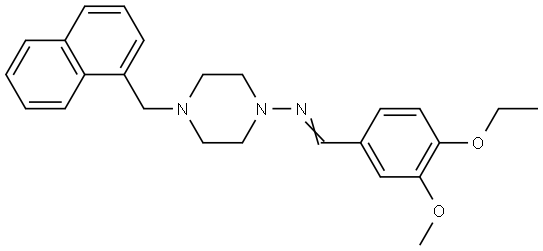 N-(4-ETHOXY-3-METHOXYBENZYLIDENE)-4-(1-NAPHTHYLMETHYL)-1-PIPERAZINAMINE Struktur