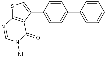 3-AMINO-5-(1,1'-BIPHENYL)-4-YLTHIENO(2,3-D)PYRIMIDIN-4(3H)-ONE Struktur