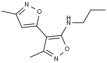 3,3'-dimethyl-N-propyl-4,5'-biisoxazol-5-amine Struktur