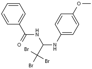 N-(2,2,2-TRIBROMO-1-(4-METHOXYANILINO)ETHYL)BENZAMIDE Struktur