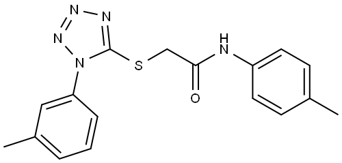 N-(4-METHYLPHENYL)-2-((1-(3-METHYLPHENYL)-1H-TETRAAZOL-5-YL)THIO)ACETAMIDE Struktur