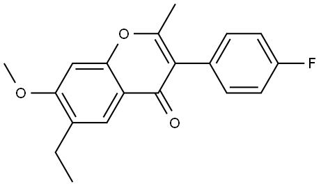 6-ETHYL-3-(4-FLUOROPHENYL)-7-METHOXY-2-METHYL-4H-CHROMEN-4-ONE Struktur