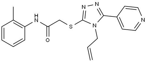 2-((4-ALLYL-5-(4-PYRIDINYL)-4H-1,2,4-TRIAZOL-3-YL)THIO)-N-(2-METHYL-PH)ACETAMIDE Struktur