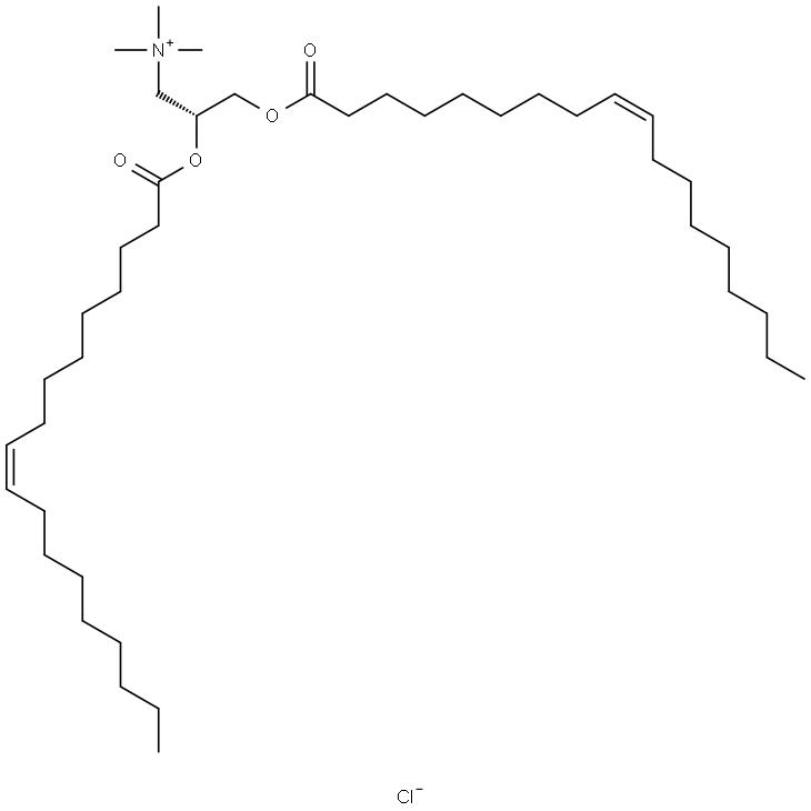 1,2-Dioleoyl-3(R)-trimethylammoniumpropane (chloride) Struktur