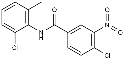 4-CHLORO-N-(2-CHLORO-6-METHYLPHENYL)-3-NITROBENZAMIDE Struktur