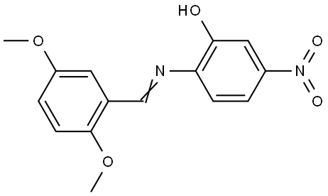 2-((2,5-DIMETHOXY-BENZYLIDENE)-AMINO)-5-NITRO-PHENOL Struktur