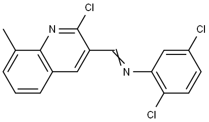 (2-CHLORO-8-METHYL-QUINOLIN-3-YLMETHYLENE)-(2,5-DICHLORO-PHENYL)-AMINE Struktur