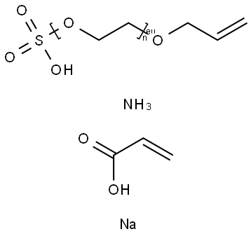 2-Propenoic acid polymer with α-sulfo-ω-(2-propenyloxy) poly(oxy-1,2-ethanediyl)ammonium salt, sodium salt Struktur