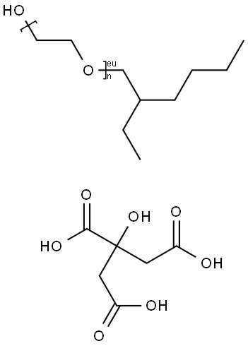 ALPHA-HYDRO-OMEGA-HYDROXY-POLY(OXYETHYLENE)C8ALKYLETHERCITRATE Struktur