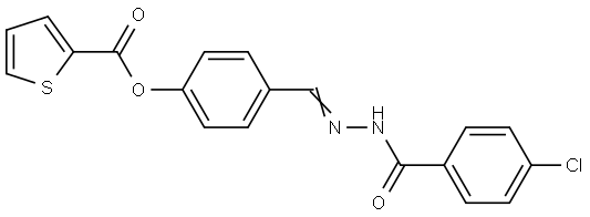4-(2-(4-CHLOROBENZOYL)CARBOHYDRAZONOYL)PHENYL 2-THIOPHENECARBOXYLATE Struktur