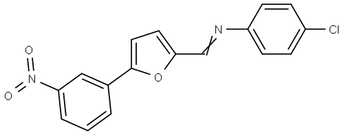 4-CHLORO-N-((5-(3-NITROPHENYL)-2-FURYL)METHYLENE)ANILINE Struktur