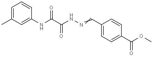 METHYL 4-(2-(OXO(3-TOLUIDINO)ACETYL)CARBOHYDRAZONOYL)BENZOATE Struktur