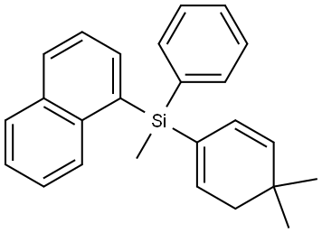 (4,4-DIMETHYL-1,5-CYCLOHEXADIEN-1-YL)(METHYL)1-NAPHTHYL(PHENYL)SILANE Struktur