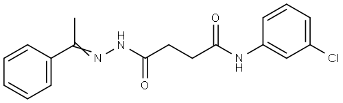 N-(3-CHLOROPHENYL)-4-OXO-4-(2-(1-PHENYLETHYLIDENE)HYDRAZINO)BUTANAMIDE Struktur