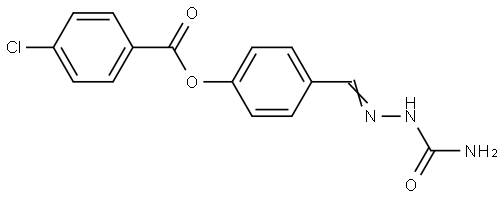 4-(2-(AMINOCARBONYL)CARBOHYDRAZONOYL)PHENYL 4-CHLOROBENZOATE Struktur