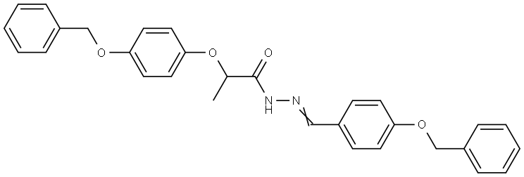 N'-(4-(BENZYLOXY)BENZYLIDENE)-2-(4-(BENZYLOXY)PHENOXY)PROPANOHYDRAZIDE Struktur