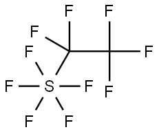 Sulfur, pentafluoro(1,1,2,2,2-pentafluoroethyl)-, (OC-6-21)- Struktur