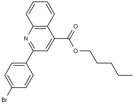 PENTYL 2-(4-BROMOPHENYL)-4-QUINOLINECARBOXYLATE Struktur
