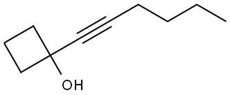 Cyclobutanol, 1-(1-hexyn-1-yl)- Struktur