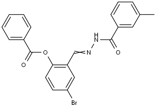 4-BROMO-2-(2-(3-METHYLBENZOYL)CARBOHYDRAZONOYL)PHENYL BENZOATE Struktur