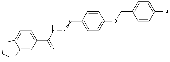 N'-(4-((4-CHLOROBENZYL)OXY)BENZYLIDENE)-1,3-BENZODIOXOLE-5-CARBOHYDRAZIDE|