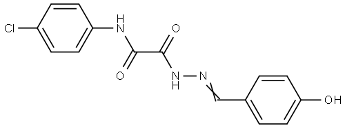 N-(4-CHLOROPHENYL)-2-(2-(4-HYDROXYBENZYLIDENE)HYDRAZINO)-2-OXOACETAMIDE Struktur